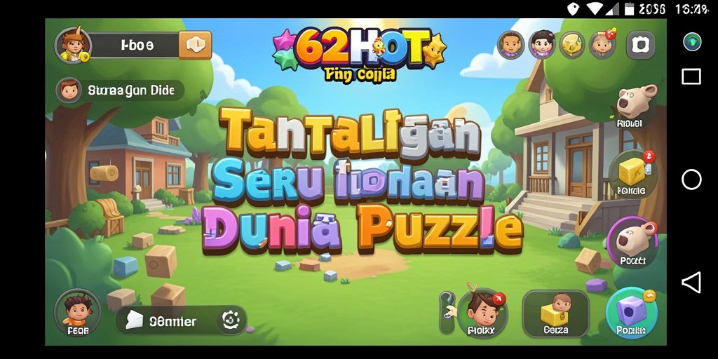 Tampilan gameplay menarik dari 62HOT dengan tantangan Puzzle.