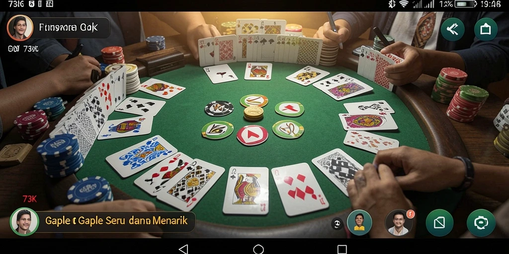 Screenshot gameplay Gaple yang mengasyikkan di 73K.