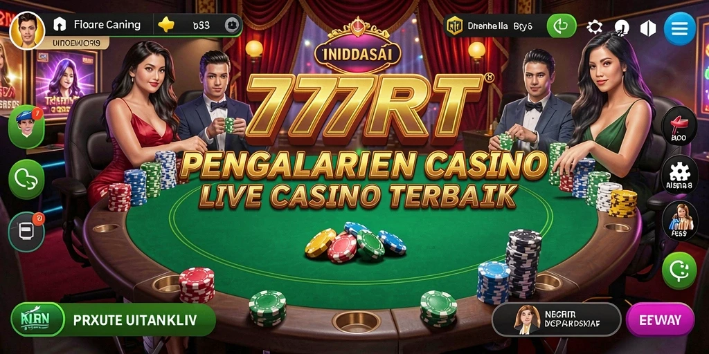 Tampilan gameplay Live Casino yang seru dan interaktif di 777RT.