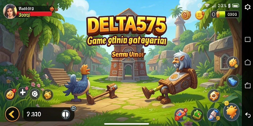 Gameplay DELTA575 yang penuh warna dan menarik.