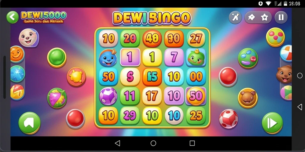 Tampilan gameplay Bingo yang seru dan interaktif.