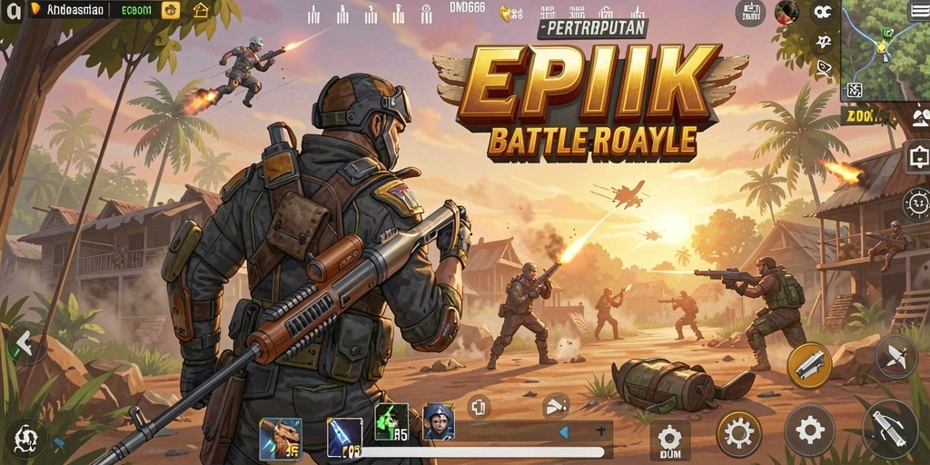 Tampilan gameplay seru DMD686 dengan aksi pertarungan intens.