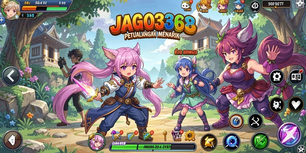 Gameplay JAGO368 menampilkan petualangan seru dengan karakter anime.