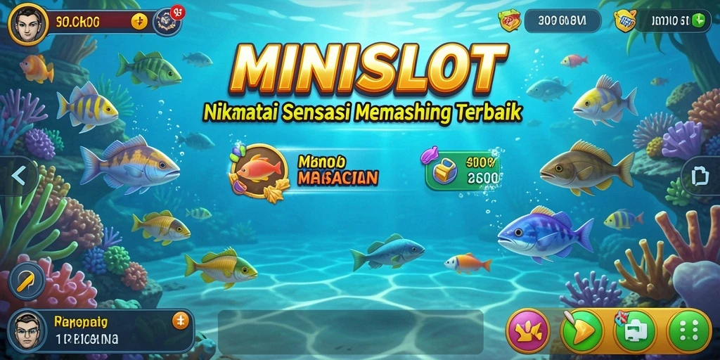 Tampilan gameplay menarik dari <strong>MINISLOT</strong> yang menampilkan aksi memancing seru.