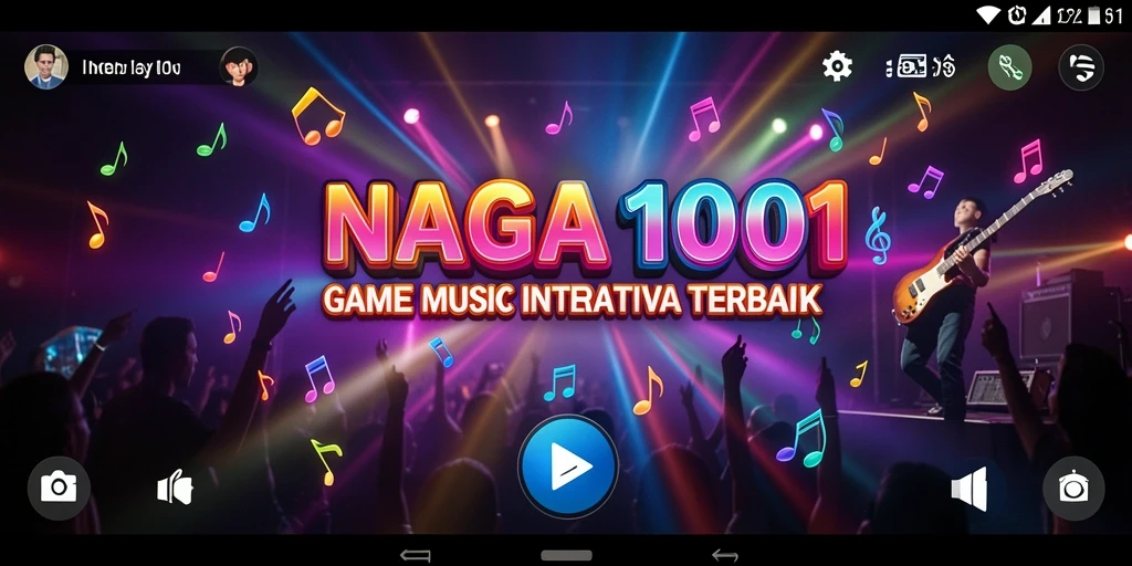 Tangkapan layar gameplay NAGA1001 menampilkan aksi permainan musik yang seru.