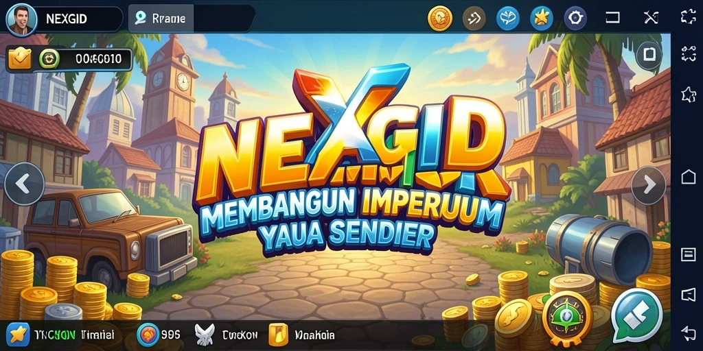 Screenshot gameplay NEXGID yang menunjukkan keberhasilan mengelola bisnis.