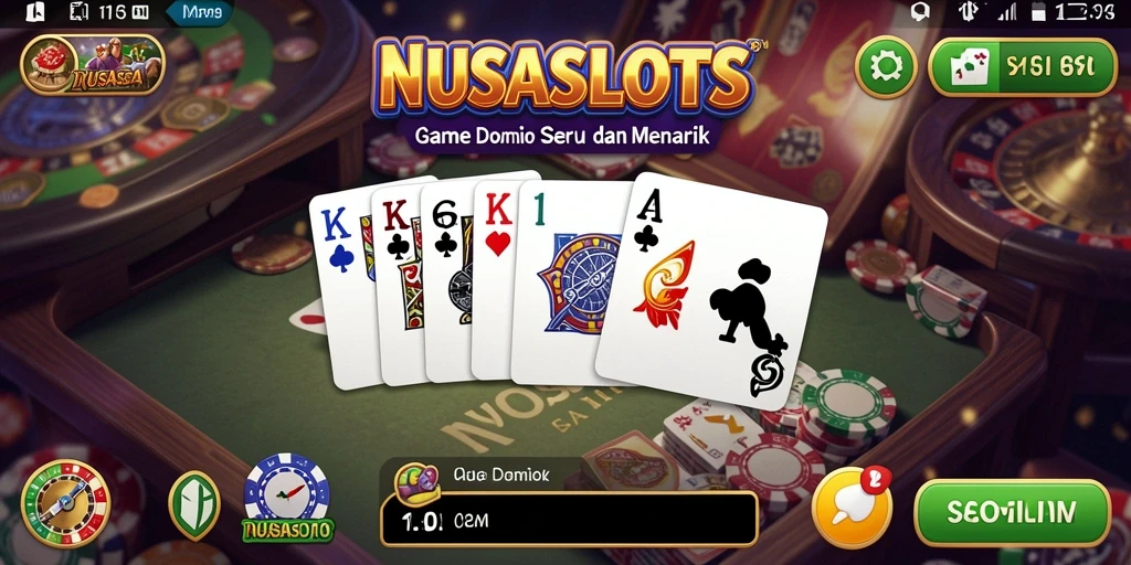 Screenshot NUSASLOTS menampilkan gameplay menarik Domino.