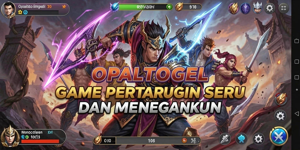 Screenshot gameplay OPALTOGEL menampilkan aksi pertarungan yang seru.