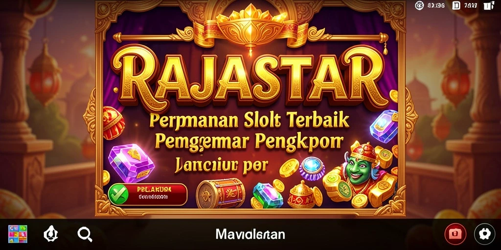Tampilan gameplay menarik dari RAJASTAR dengan mesin slot yang memukau.