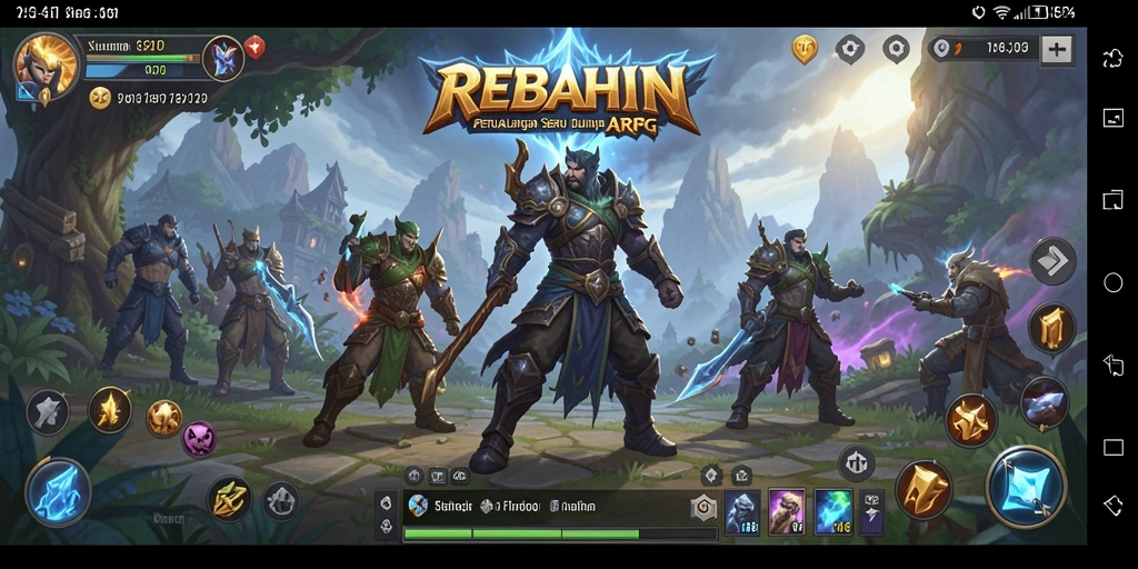 Tampilan aksi seru dalam gameplay ARPG REBAHIN.