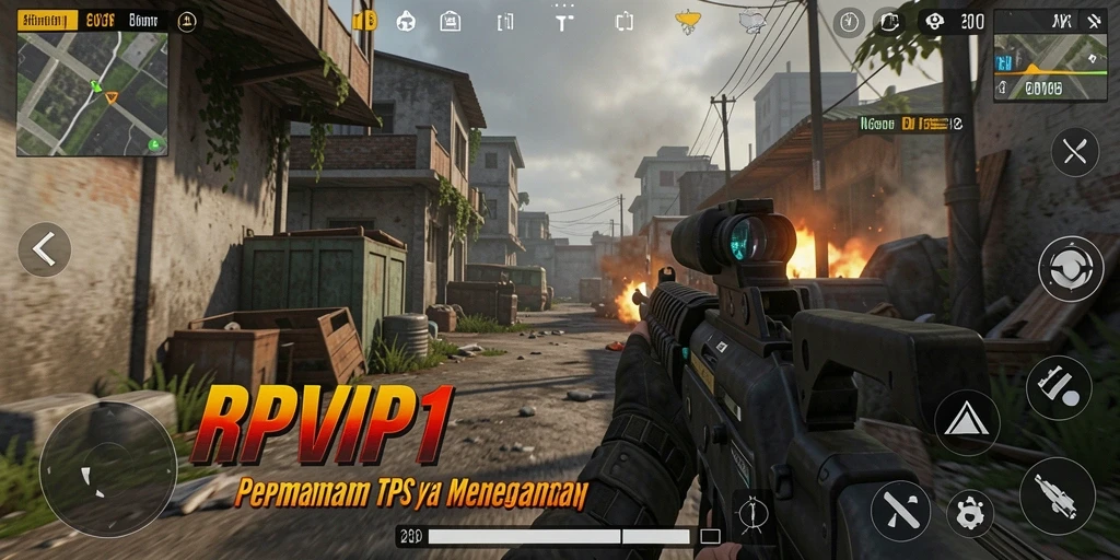 Tangkapan layar utama menunjukkan aksi mendebarkan di game TPS.
