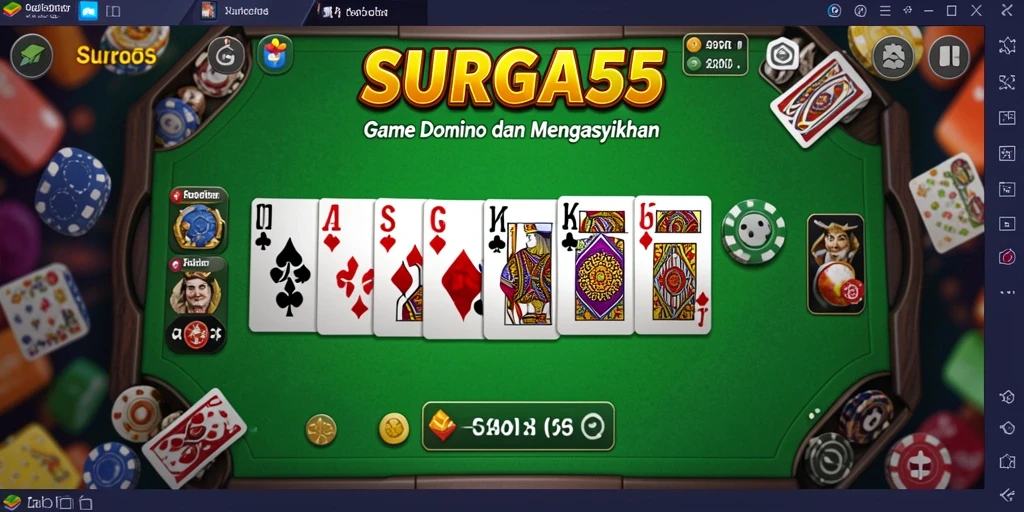 Tampilan menarik dari gameplay Domino SURGA55 yang seru.