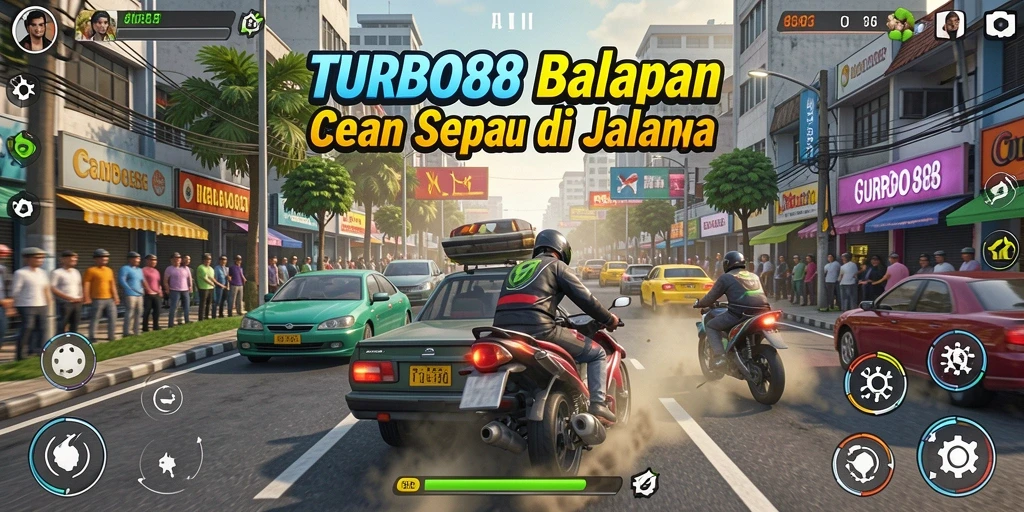 Gameplay seru dengan balapan motor yang cepat dan menegangkan.
